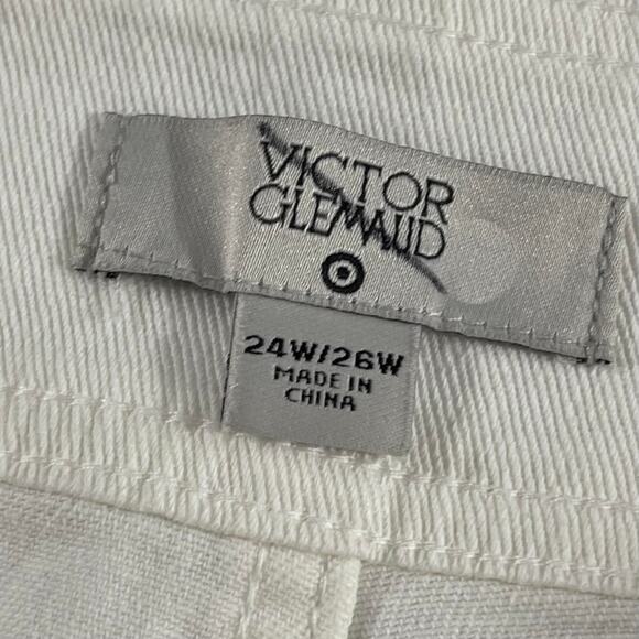 Victor Glemaud size 24 26 Women's High-Rise Flared Leg Jeans White plus sz - Picture 8 of 16